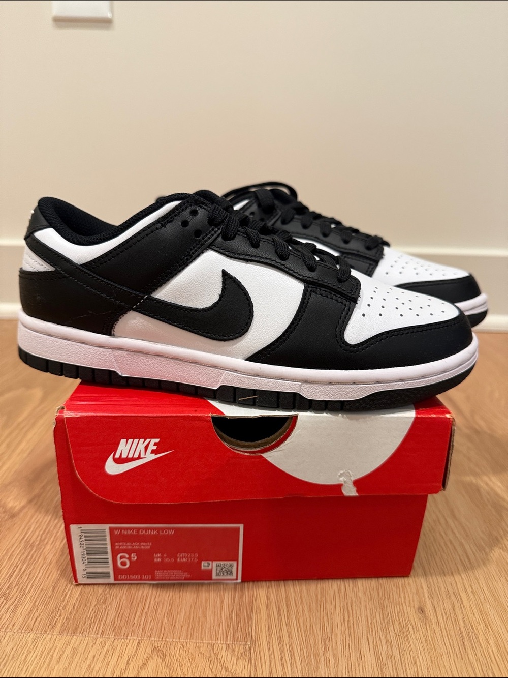 Nike Black and White Dunk Low Women's Sneakers